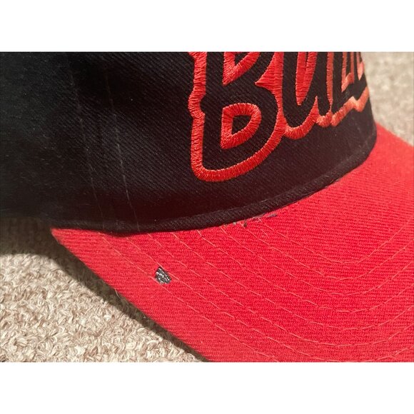 Vintage 90s Starter Chicago Bulls Script NBA Snapback Hat Cap 100% Wool OSFA - Picture 5 of 10